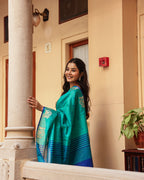 Sea Green Cotton Saree