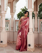 Purple Peacock Zari Weave Silk Saree