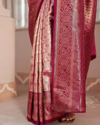 Purple Peacock Zari Weave Silk Saree