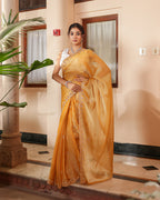 Mustard Designer Shimmer Sequin Saree
