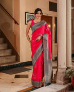 Rani Pink Patola Print Silk Saree