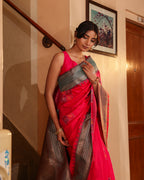 Rani Pink Patola Print Silk Saree