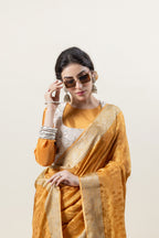 Crushed Tissue Silk Designer Saree