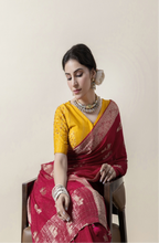 Rani Pink Deer Motif Saree