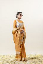 Crushed Tissue Silk Designer Saree