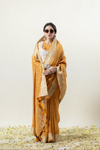 Crushed Tissue Silk Designer Saree
