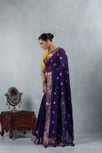 Purple Butterfly Georgette Saree