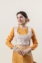 Crushed Tissue Silk Designer Saree